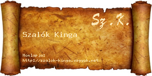 Szalók Kinga névjegykártya